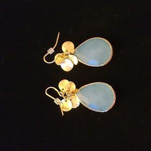 Aqua teardrop earrings